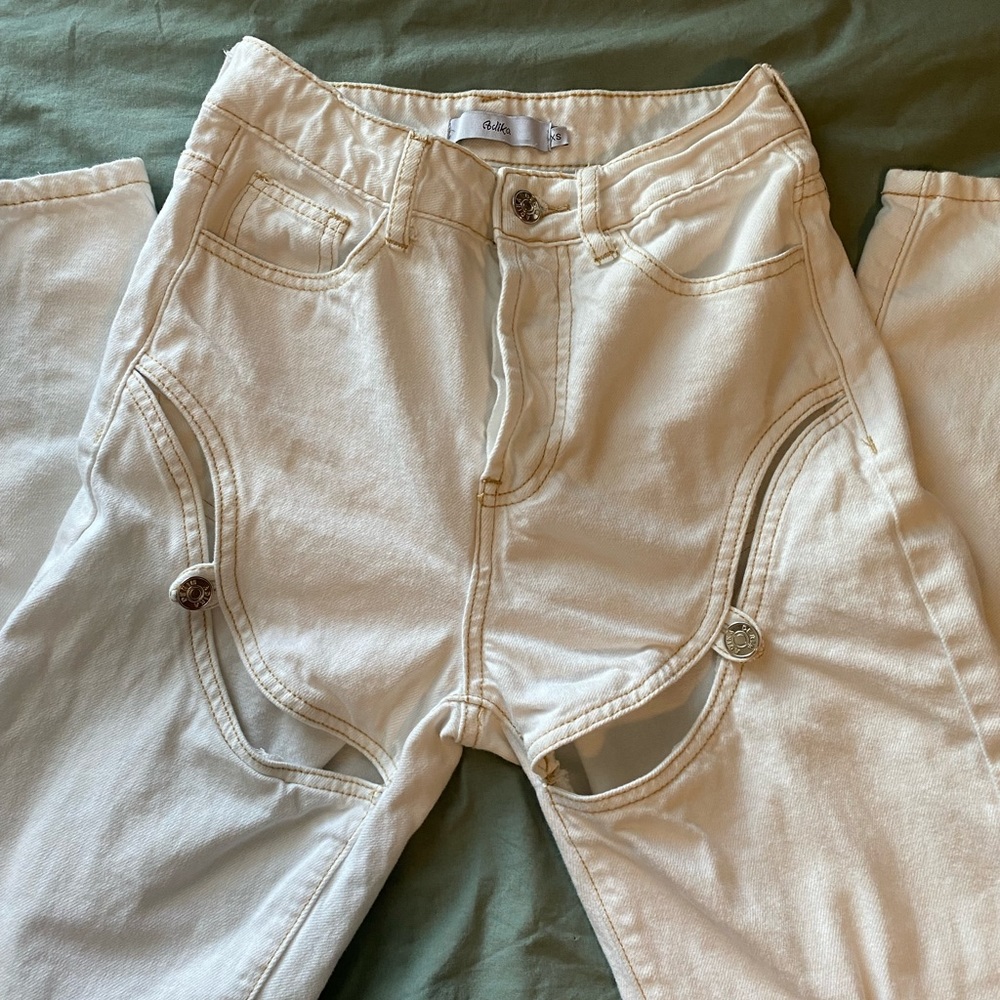 Adika High Rise Cream Jeans